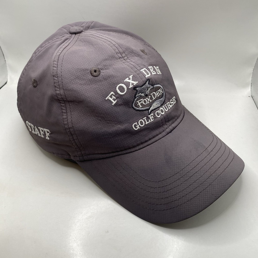 Fox Den Golf Course Hat Strapback Adjustable Gray‎ Drifit Ohio Cleaned
